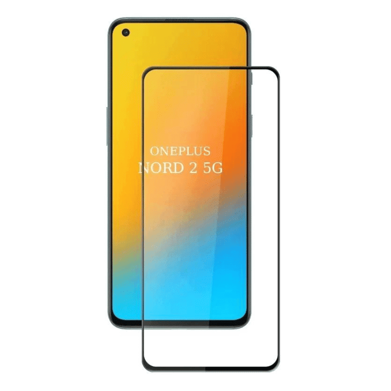 Oneplus Nord 2 5G Full Tempered Glass, Sensitive touch, 9H Hardness, Anti-Scratch Edge to Edge Full Glue Tempered Mobile Screen protector