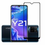 Vivo Y21 FULL TEMPERED Glass, Sensitive touch, 9H Hardness, Anti-Scratch Edge to Edge Full Glue Tempered Mobile Screen protector