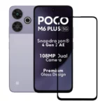 (Pack of 3) Poco M6 Plus 5G Full Tempered Glass Screen Protector – Military-Grade Durability, High-Density Glass, 9H Hardness, Anti-Scratch, Sensitive Touch, Edge-to-Edge, Full Glue Coverage, Bubble-Free