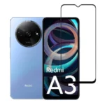 (Pack of 3) Redmi A3 Full Tempered Glass Screen Protector – Military-Grade Durability, High-Density Glass, 9H Hardness, Anti-Scratch, Sensitive Touch, Edge-to-Edge, Full Glue Coverage, Bubble-Free