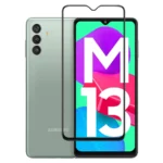(Pack of 3) Samsung Galaxy M13 4G Full Tempered Glass Screen Protector – Military-Grade Durability, High-Density Glass, 9H Hardness, Anti-Scratch, Sensitive Touch, Edge-to-Edge, Full Glue Coverage, Bubble-Free