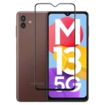 (Pack of 3) Samsung Galaxy M13 5G Full Tempered Glass Screen Protector – Military-Grade Durability, High-Density Glass, 9H Hardness, Anti-Scratch, Sensitive Touch, Edge-to-Edge, Full Glue Coverage, Bubble-Free