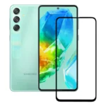 (Pack of 3) Samsung Galaxy M55s 5G Full Tempered Glass Screen Protector – Military-Grade Durability, High-Density Glass, 9H Hardness, Anti-Scratch, Sensitive Touch, Edge-to-Edge, Full Glue Coverage, Bubble-Free