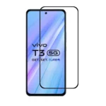 (Pack of 3) Vivo T3 5G Full Tempered Glass Screen Protector – Military-Grade Durability, High-Density Glass, 9H Hardness, Anti-Scratch, Sensitive Touch, Edge-to-Edge, Full Glue Coverage, Bubble-Free