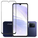 (Pack of 3) Vivo V21E 5G Full Tempered Glass Screen Protector – Military-Grade Durability, High-Density Glass, 9H Hardness, Anti-Scratch, Sensitive Touch, Edge-to-Edge, Full Glue Coverage, Bubble-Free