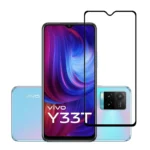 (Pack of 3) Vivo Y33T Full Tempered Glass Screen Protector – Military-Grade Durability, High-Density Glass, 9H Hardness, Anti-Scratch, Sensitive Touch, Edge-to-Edge, Full Glue Coverage, Bubble-Free