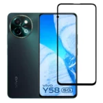 (Pack of 3) Vivo Y58 5G Full Tempered Glass Screen Protector – Military-Grade Durability, High-Density Glass, 9H Hardness, Anti-Scratch, Sensitive Touch, Edge-to-Edge, Full Glue Coverage, Bubble-Free