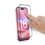 (Pack of 3) iPhone 16 Plus Full Tempered Glass Screen Protector – Military-Grade Durability, High-Density Glass, 9H Hardness, Anti-Scratch, Sensitive Touch, Edge-to-Edge, Full Glue Coverage, Bubble-Free